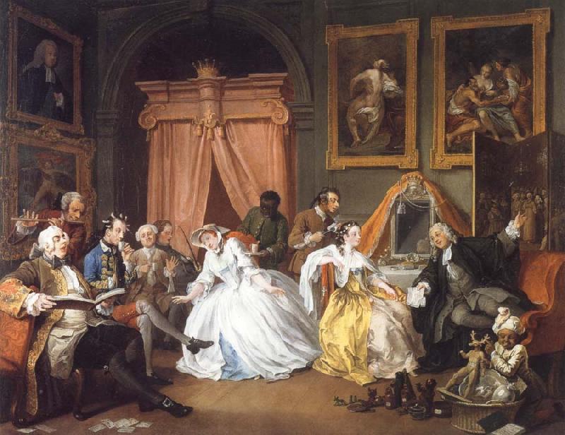 William Hogarth Marriage a la Mode IV The Toilette oil painting picture